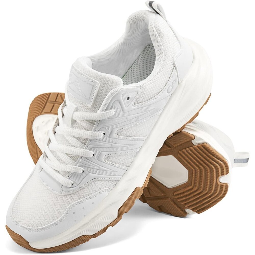 Women's White Comfortable Breathable Non Slip Workout Casual Athletic Sneakers